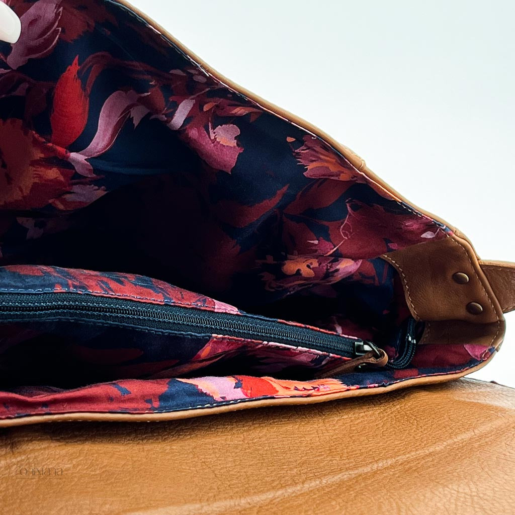 Sac cartable soma JM noisette intérieur