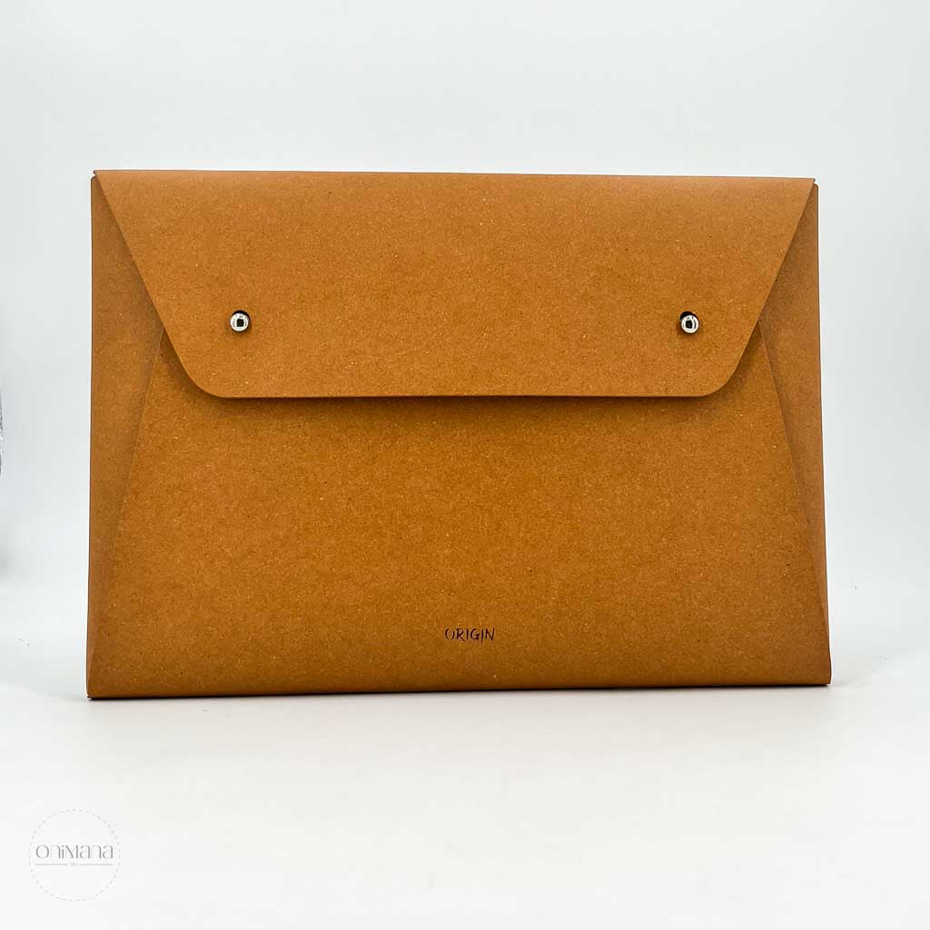 Pochette ordinateur cuir recyclé