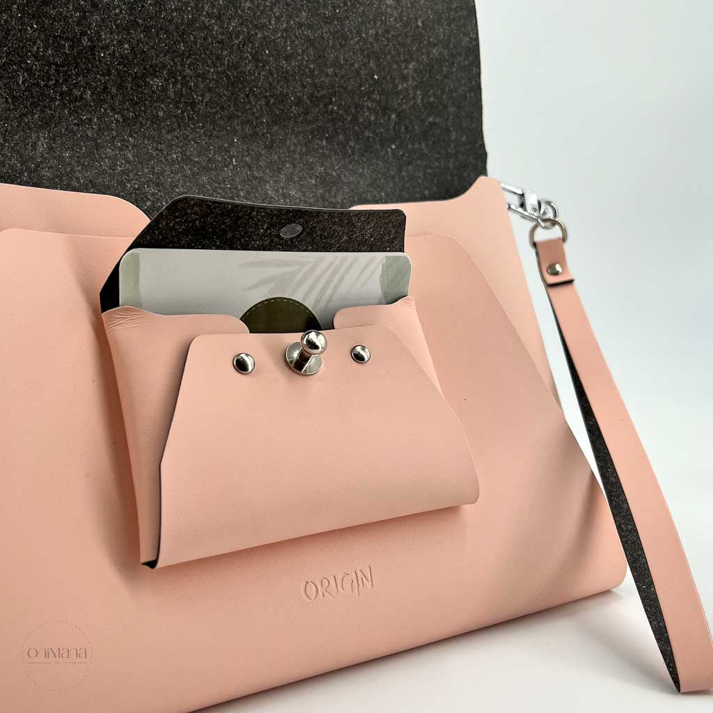 Sac compact cuir recyclé