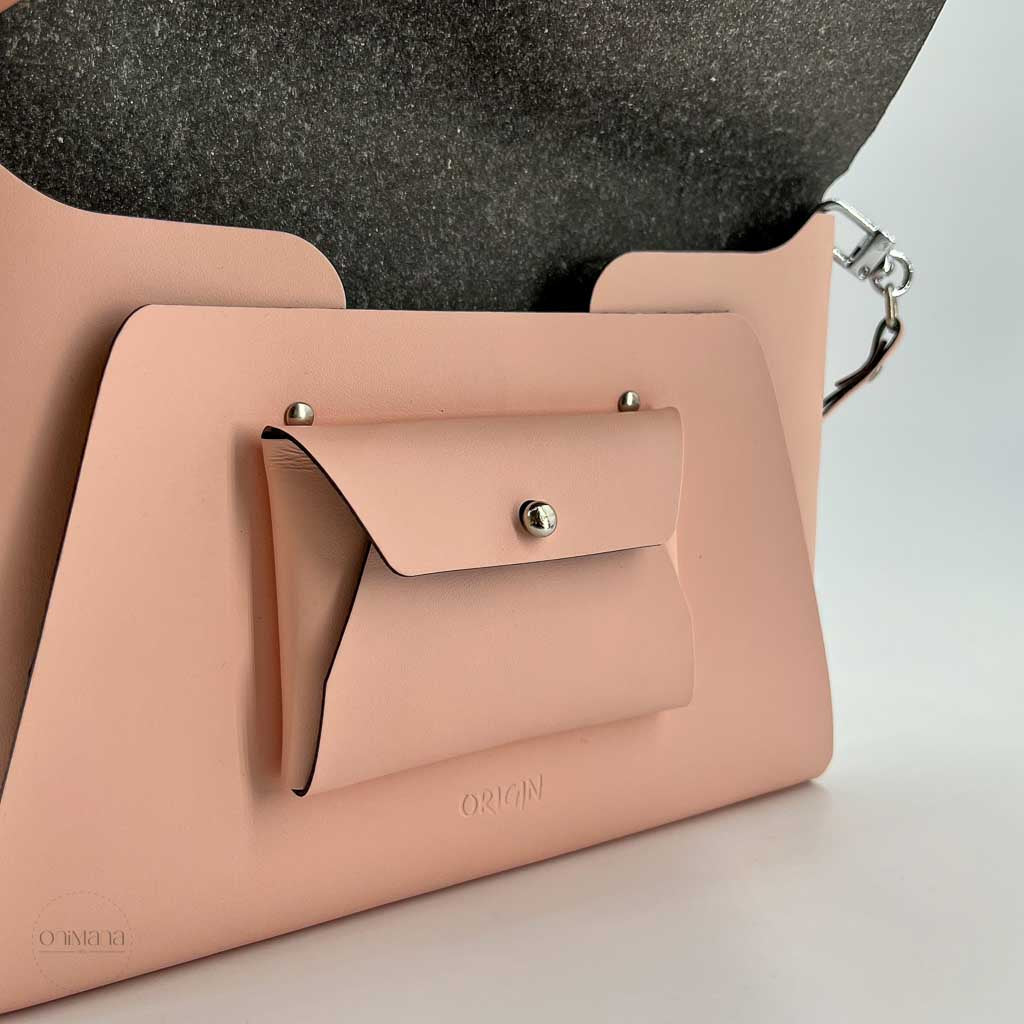 Sac compact cuir recyclé