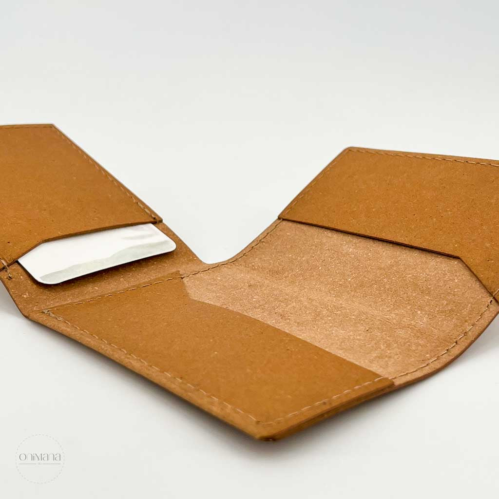 Porte-cartes 1 volet cuir recyclé