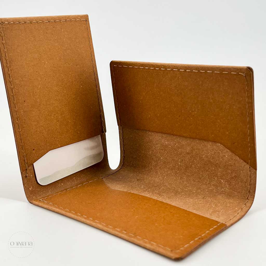 Porte-cartes 1 volet cuir recyclé