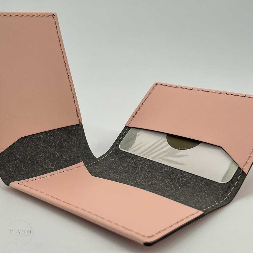Porte-cartes 1 volet cuir recyclé