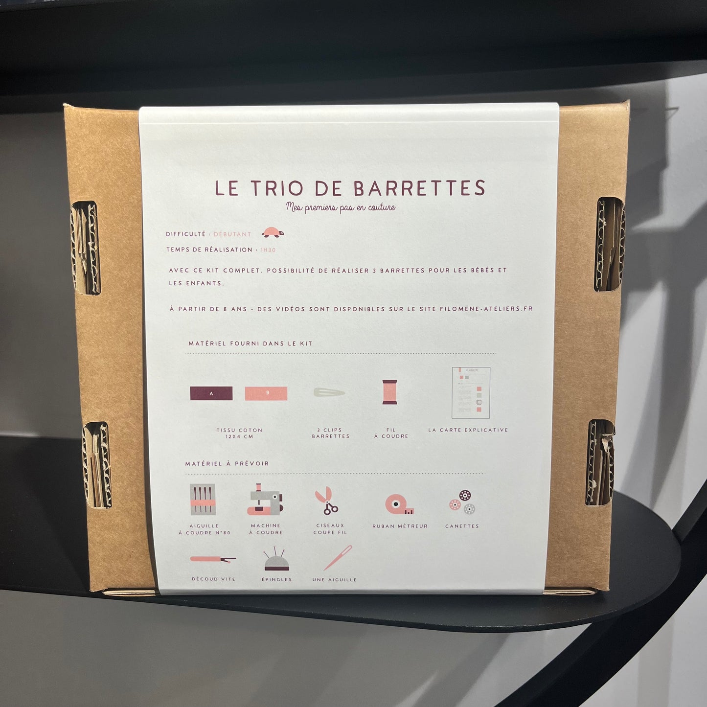 Trio de barrettes à coudre soi-même