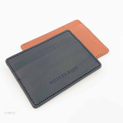 vdp porte cartes gustave deux coloris noir miel face