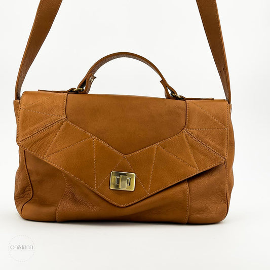 Sac cartable soma JM noisette face 
