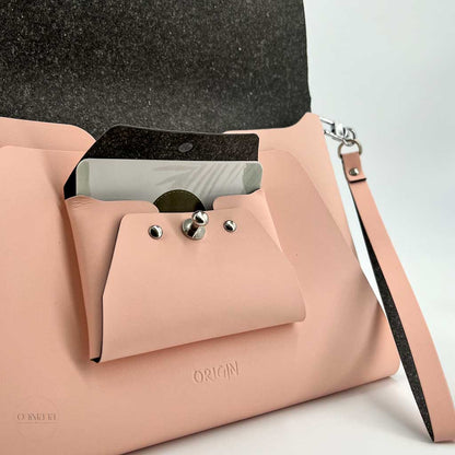 Sac compact cuir recyclé