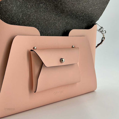 Sac compact cuir recyclé
