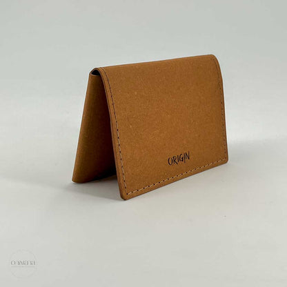 Porte-cartes 1 volet cuir recyclé
