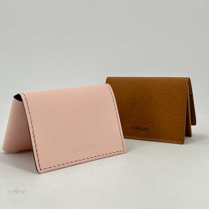 Porte-cartes 1 volet cuir recyclé